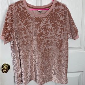 Rose gold Suede top